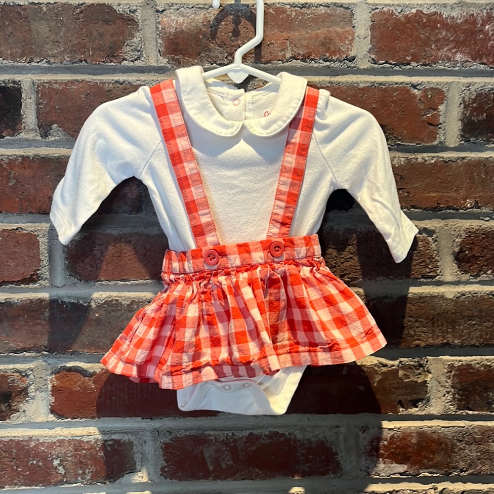 Cat & Jack Suspender Skirt Set